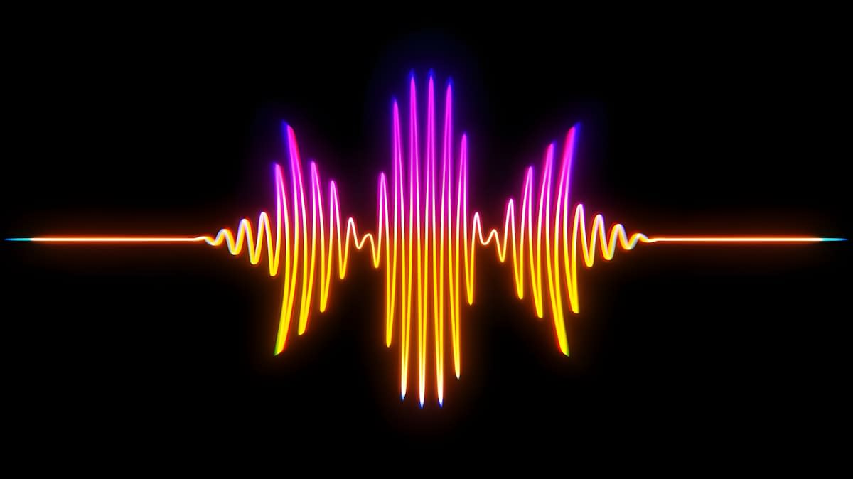 Digital search bar with a sound wave icon