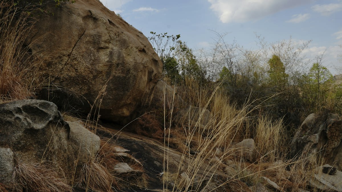 Scientific equipment in a rugged outdoor environment