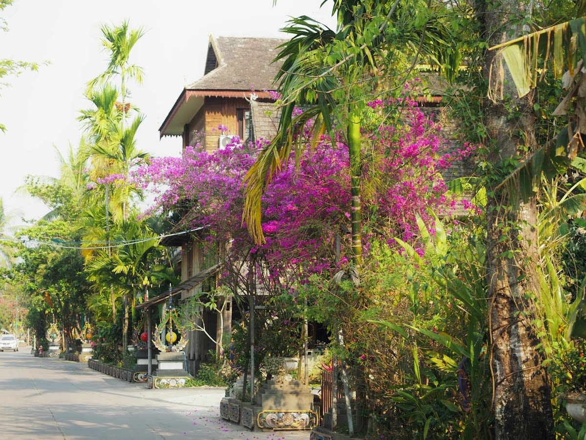 Traditional village architecture in Southeast Asia