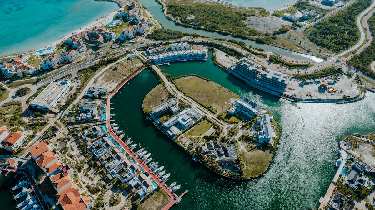 Luxury resort aerial view