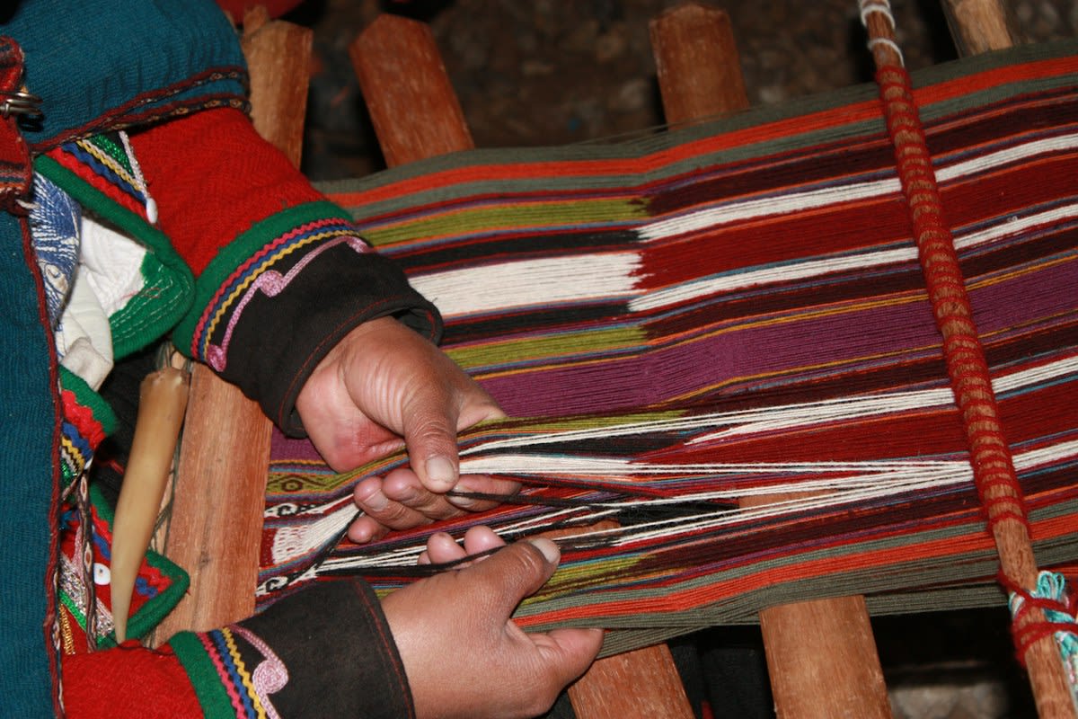 Ancient Andean weave details