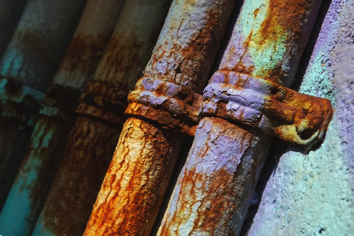 Deep sea industrial piping and rust