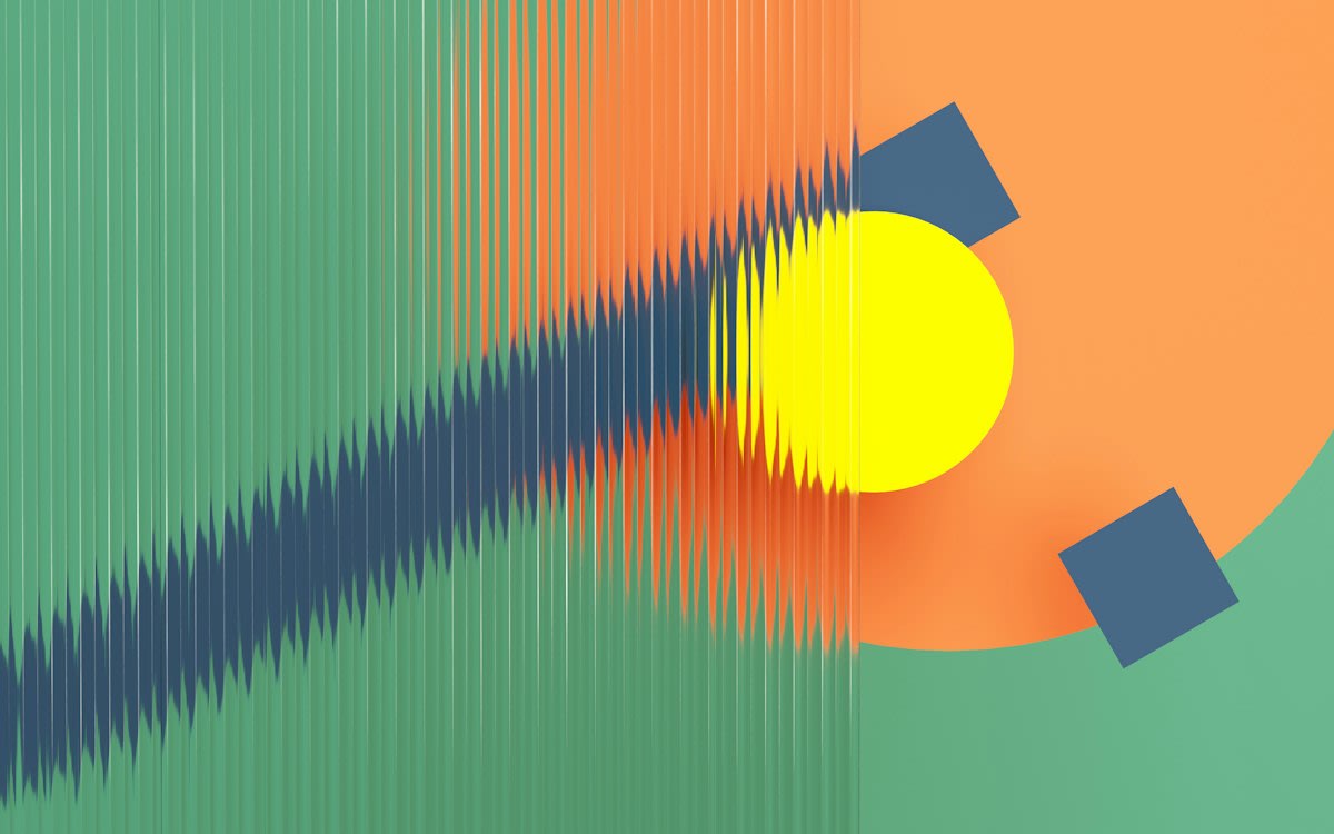 Abstract representation of cognitive overload and digital noise