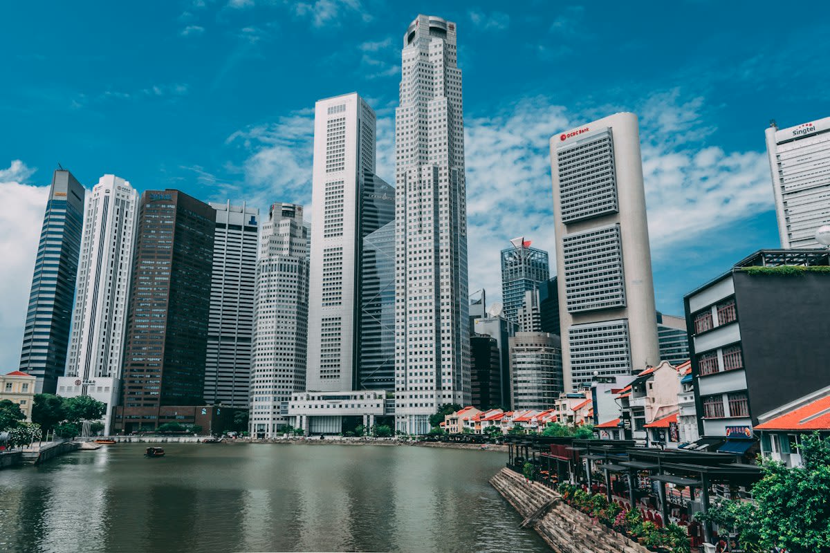 Modern corporate skyscraper in Singapore
