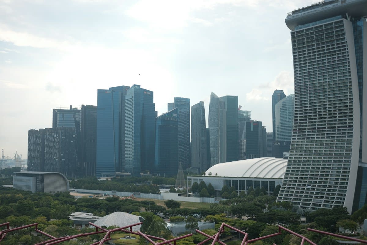Modern skyscraper in Singapore Marina Bay financial district