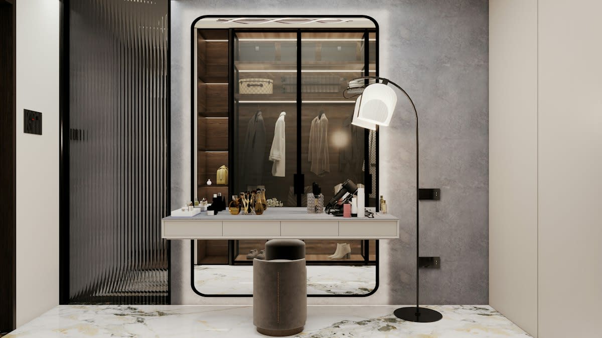 minimalist luxury clothing in a high-end boutique