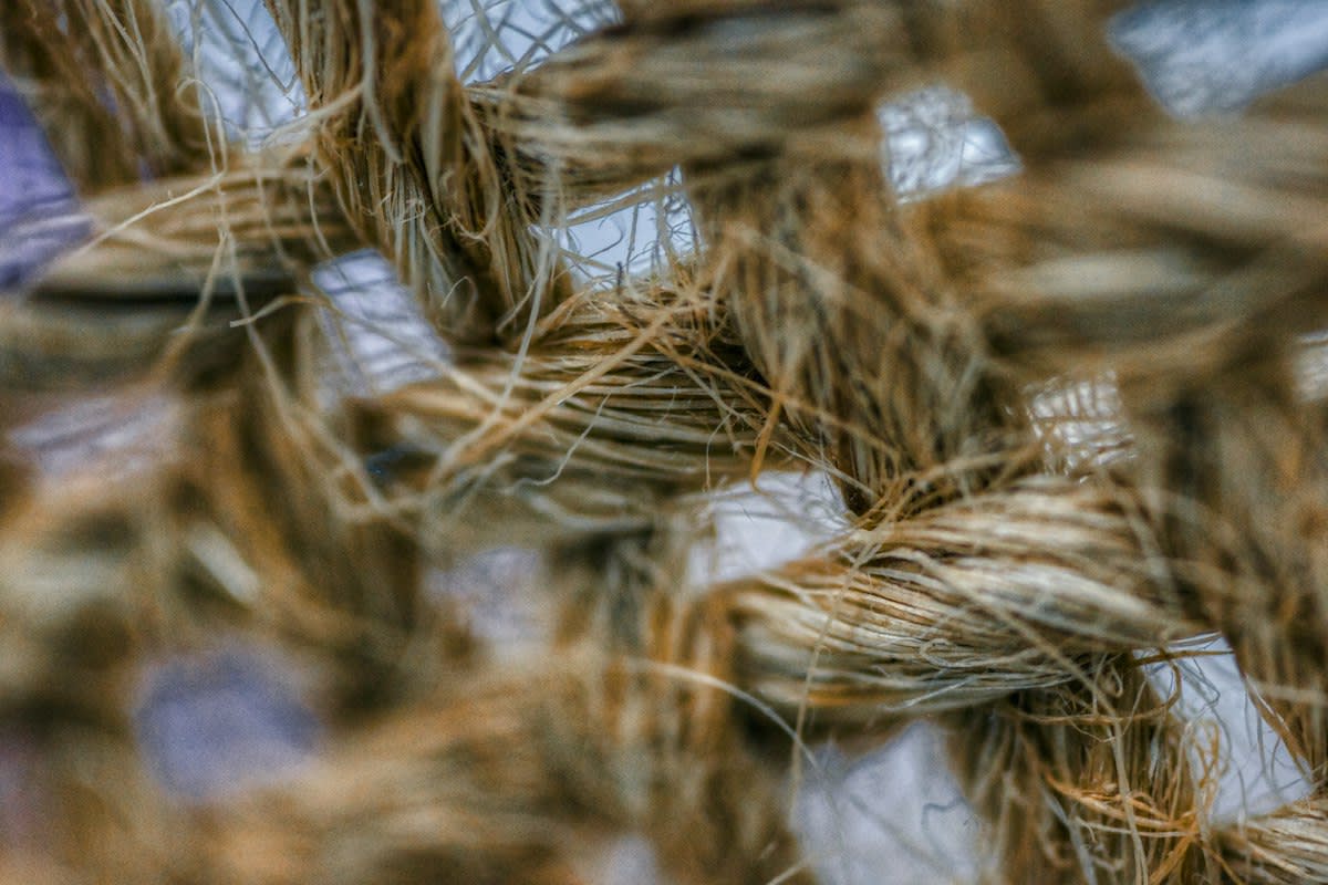Macro photography of woven fibers
