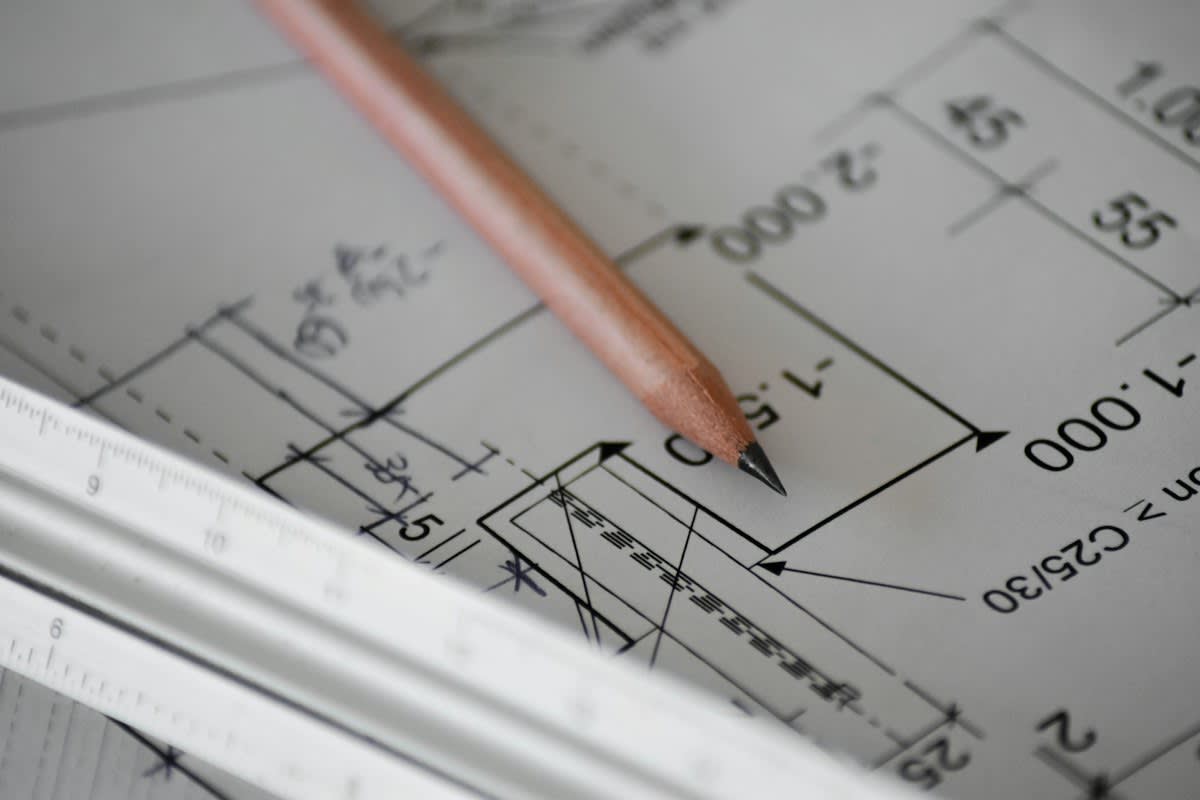 Complex blueprints and notes