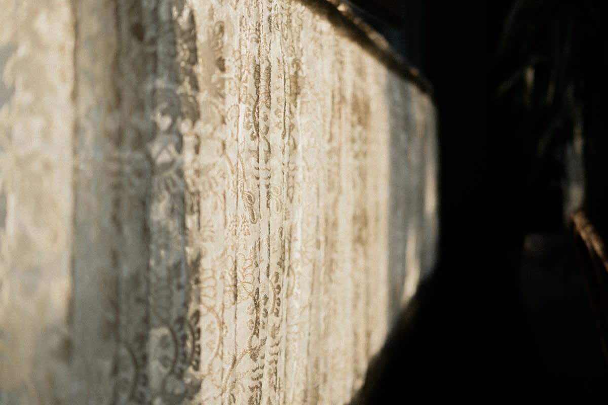 Close up of luxury fabric and materials