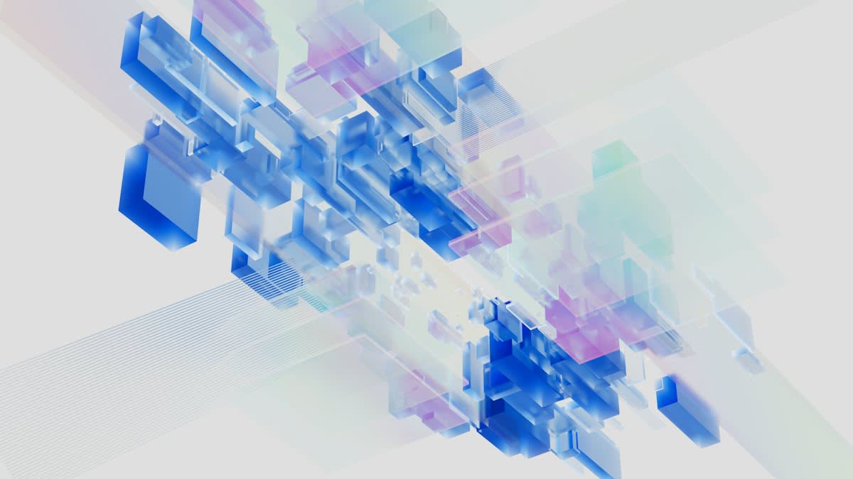 Abstract digital grid and UI components