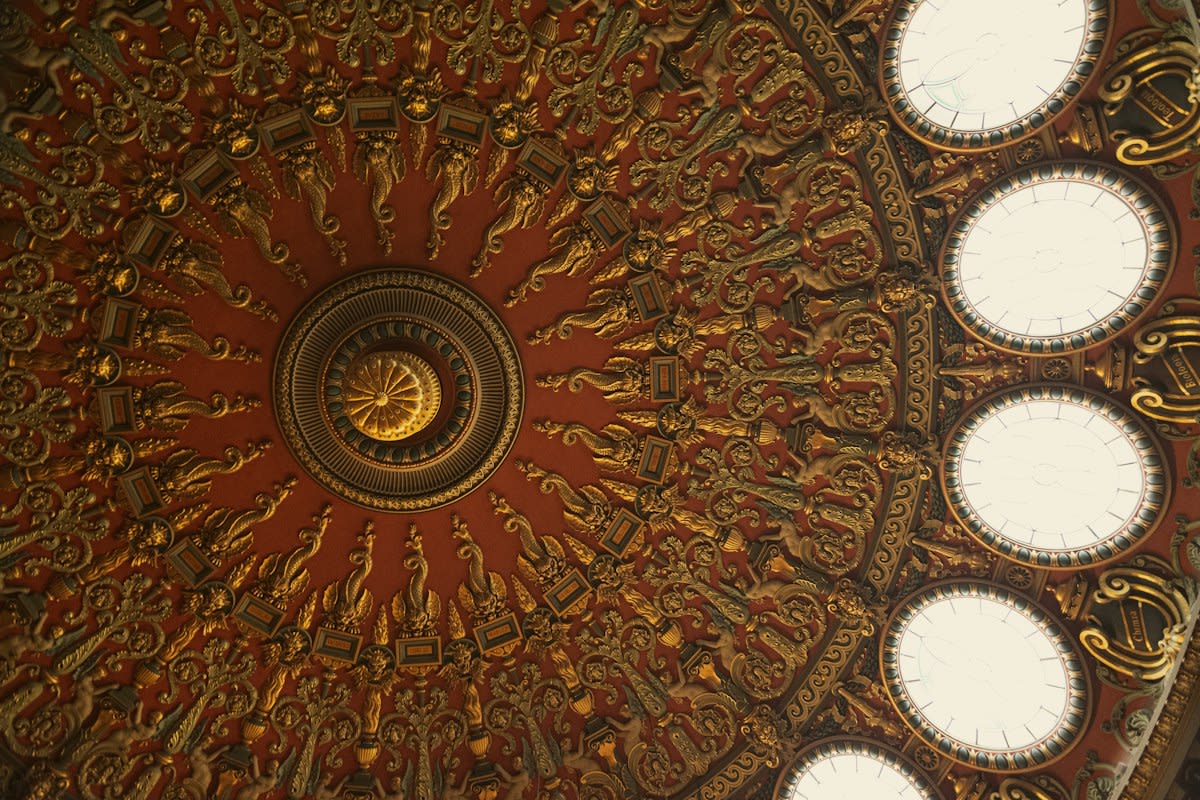ornate architectural details gold