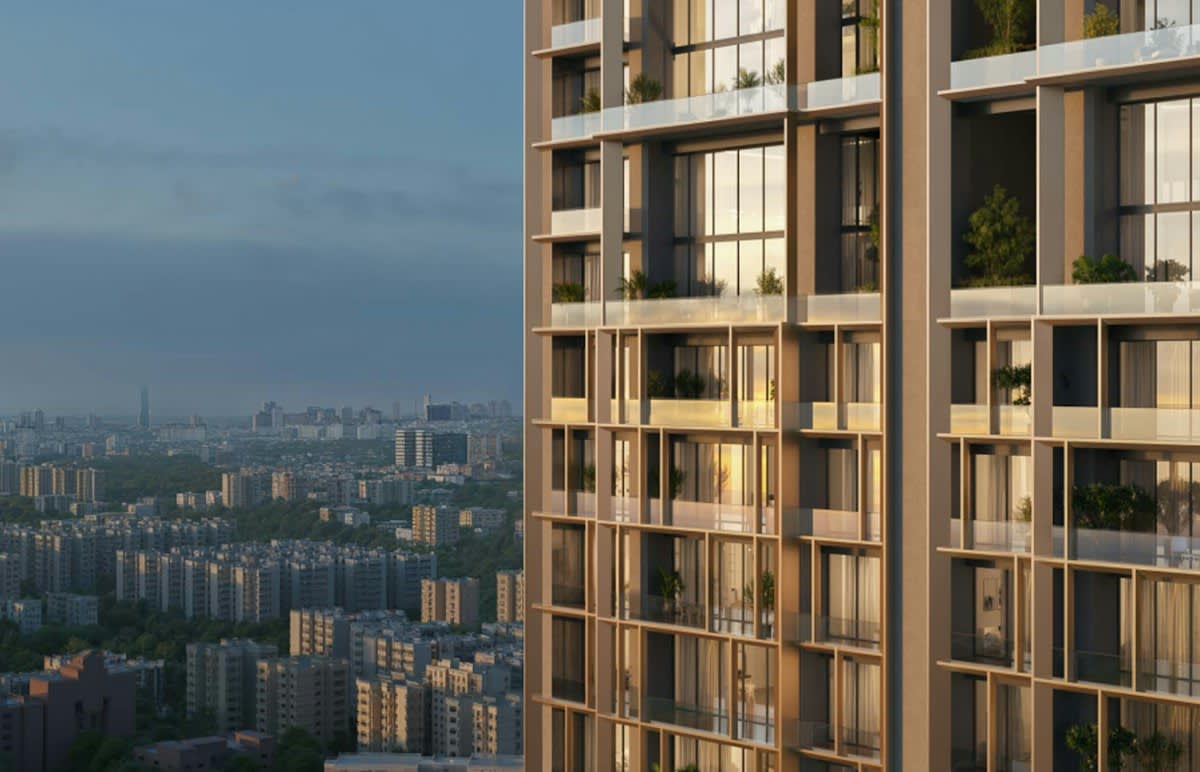 Modern luxury architecture in a developing city