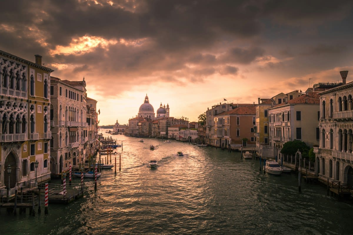 Venice canals and historic architecture