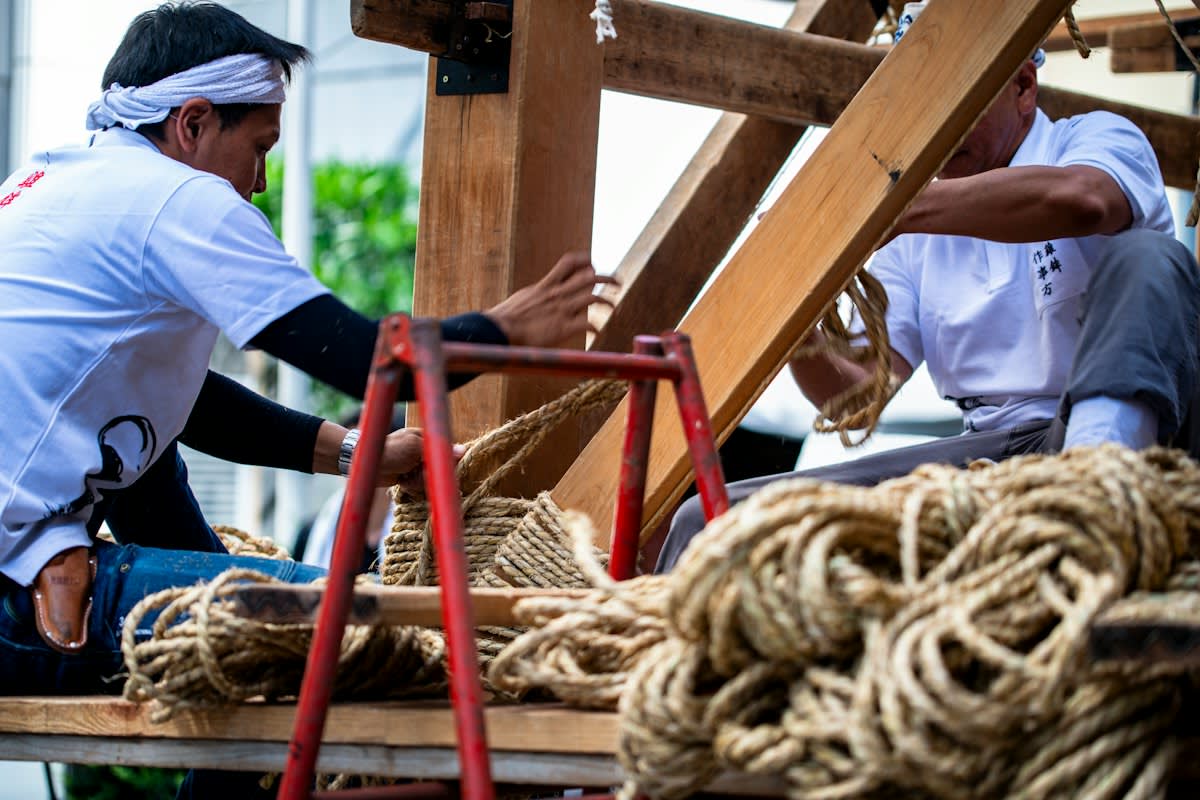 Traditional Japanese loom in Kyoto