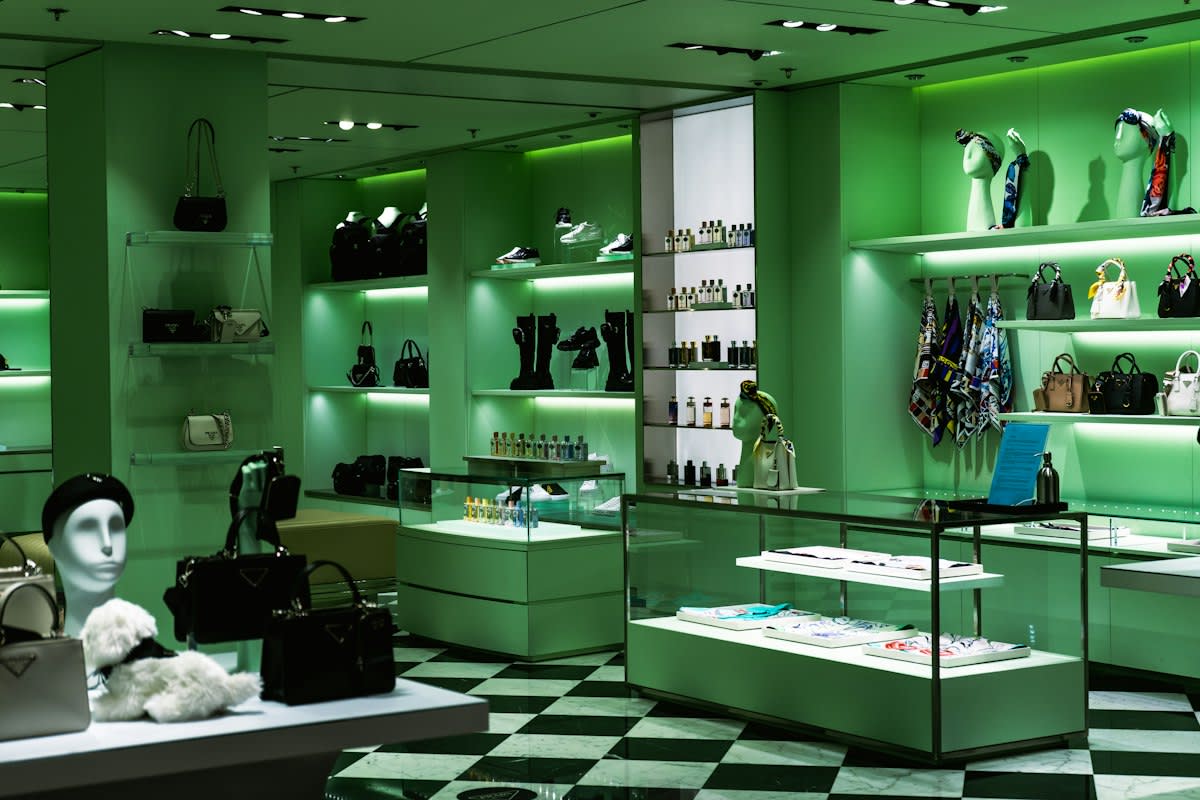 Luxury fashion store interior