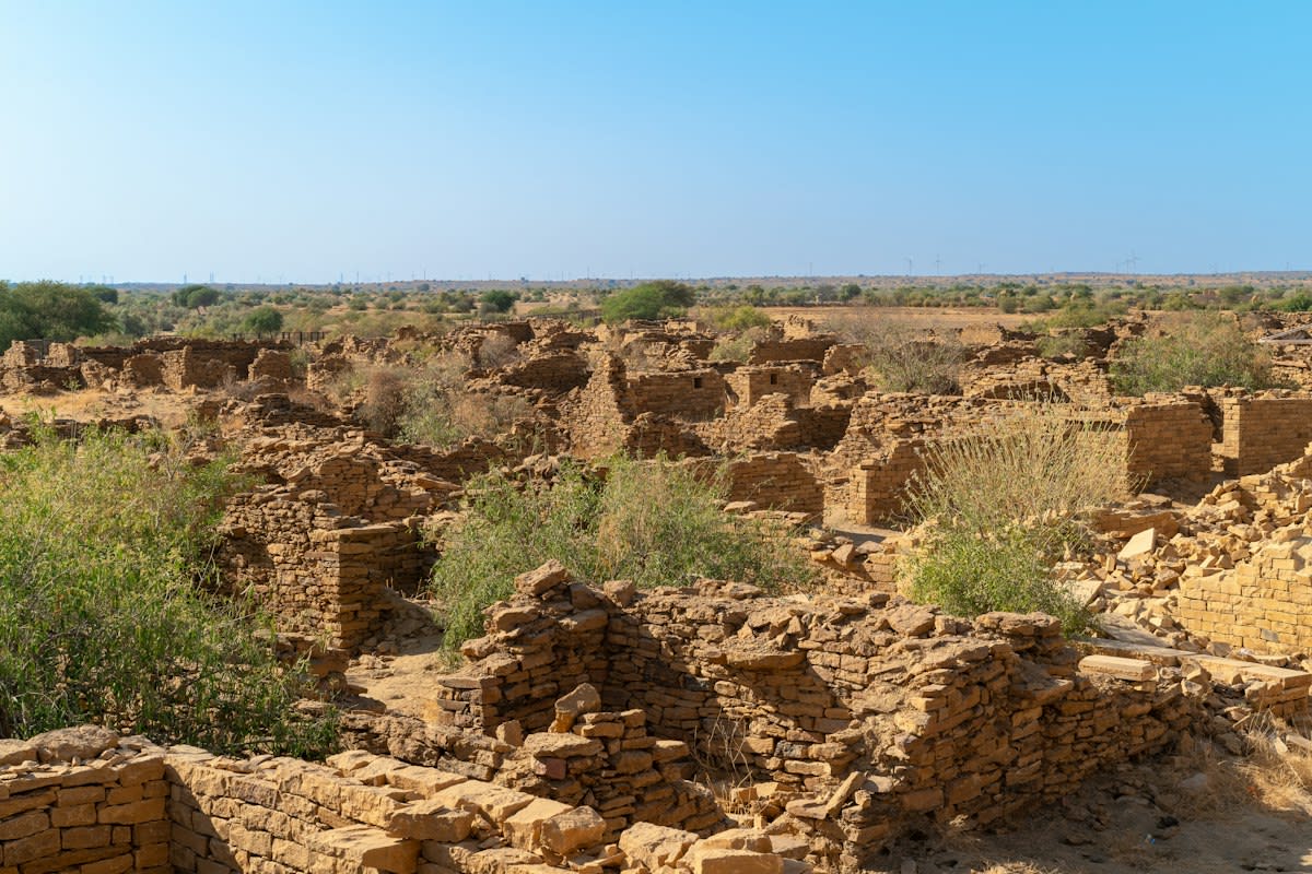 Dry cracked earth in Rajasthan