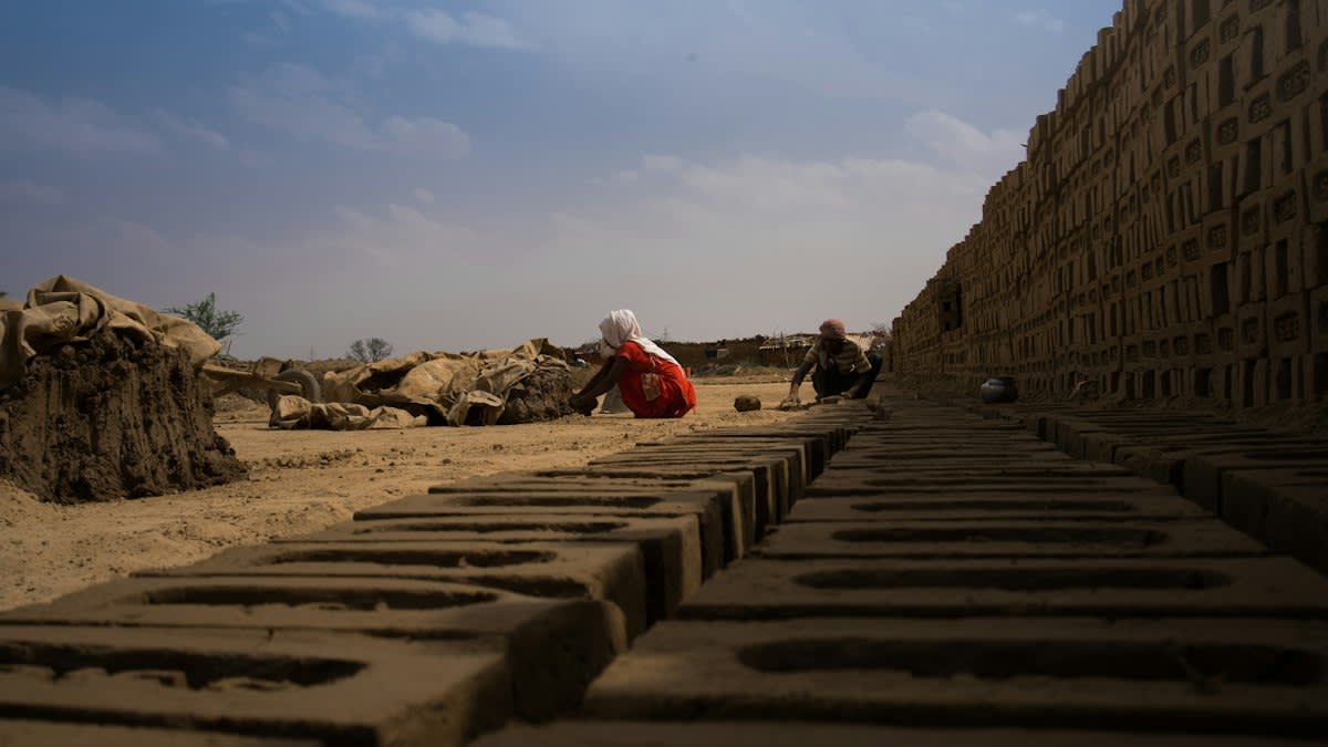Ancient stone inscriptions in a dusty environment