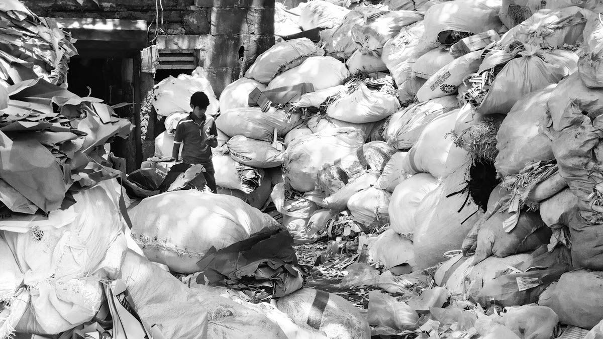 Industrial waste in Mumbai Dharavi