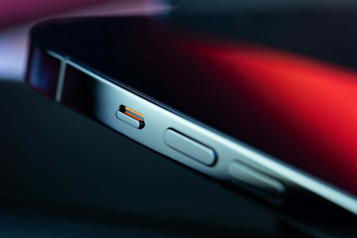 Close up of a worn out smartphone screen