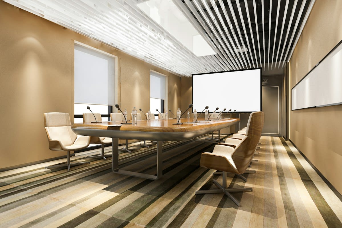 empty corporate boardroom