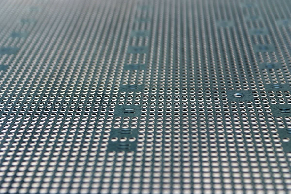 close up of screen printing mesh