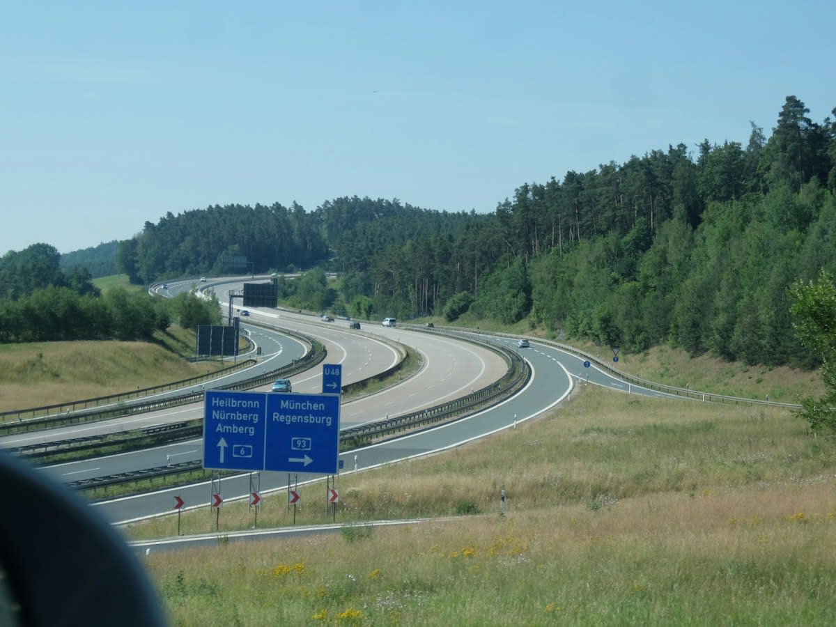 concrete barrier in forest