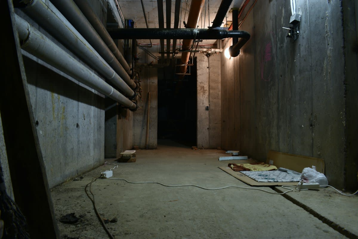 old rusty pipes in a basement