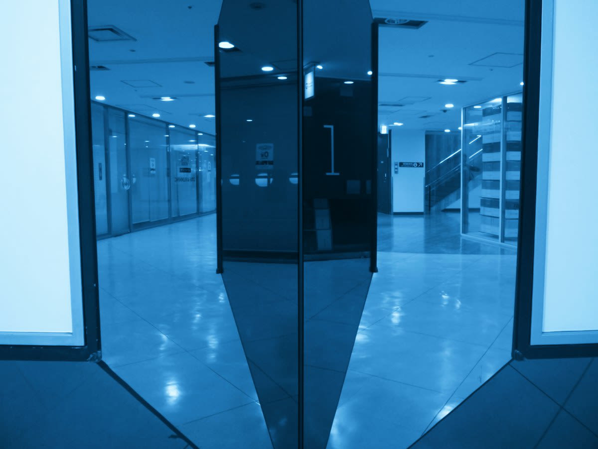 Tokyo office interior blur