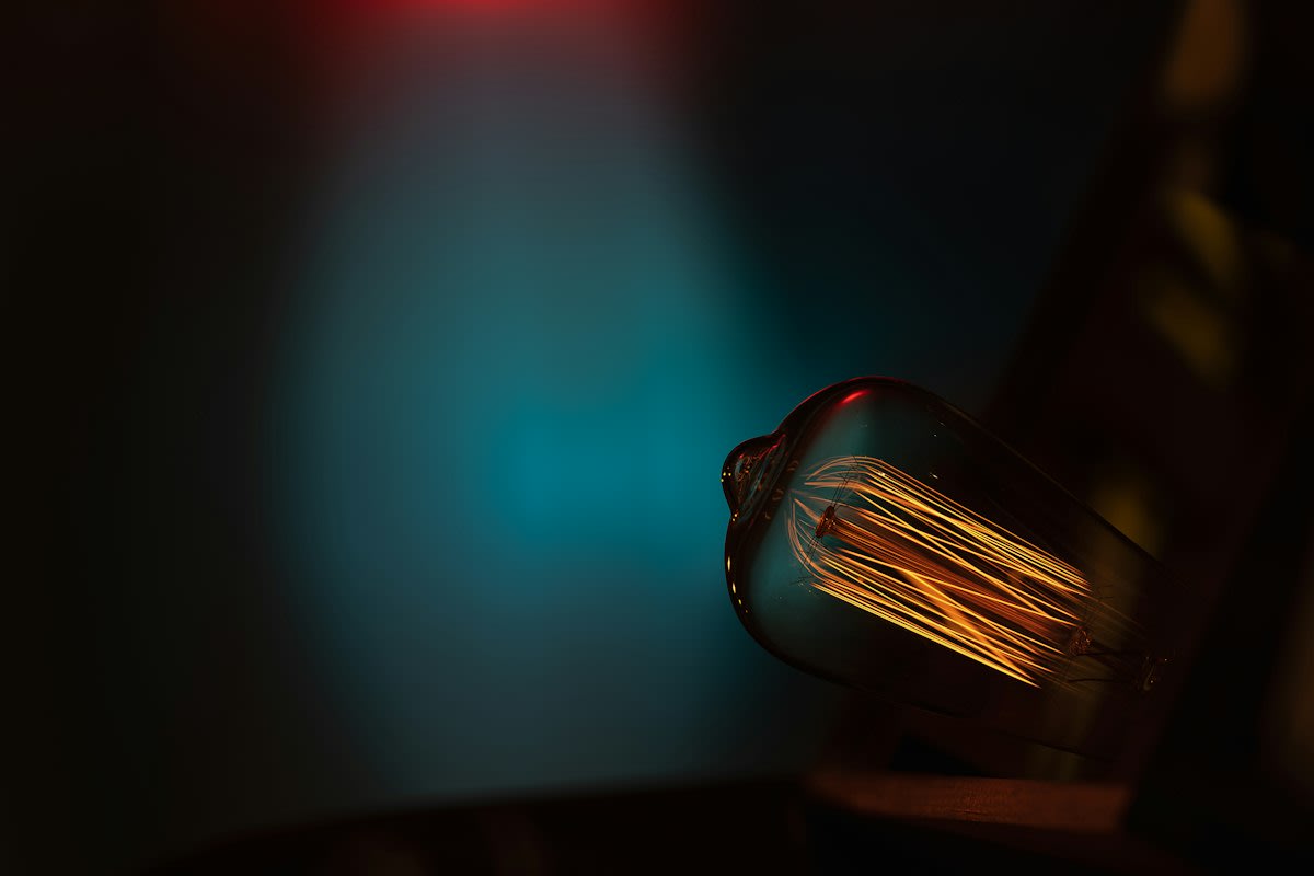 fiber optic cables in a dark room