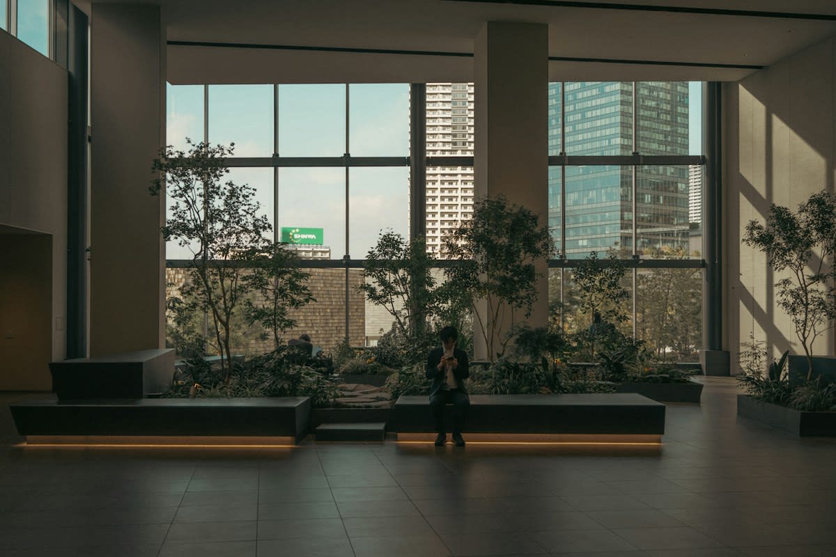 Empty Japanese office