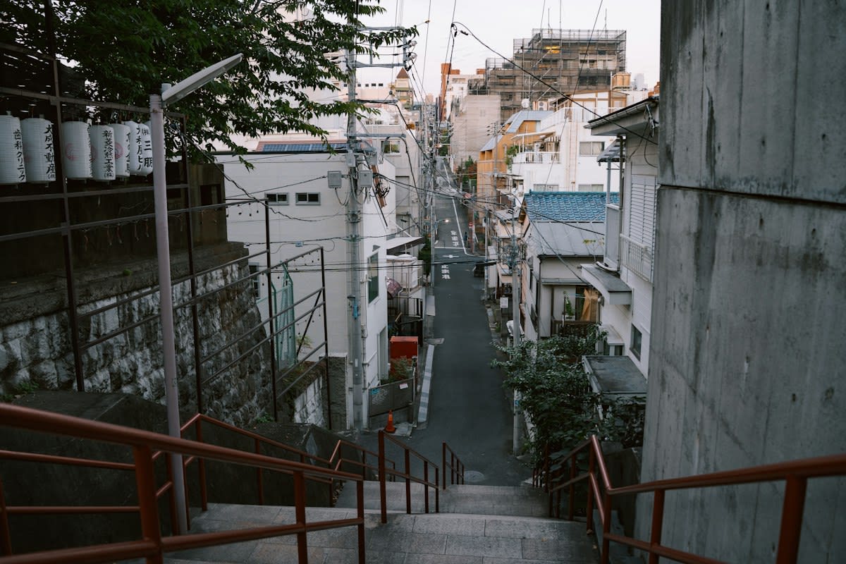 Tokyo narrow street residential