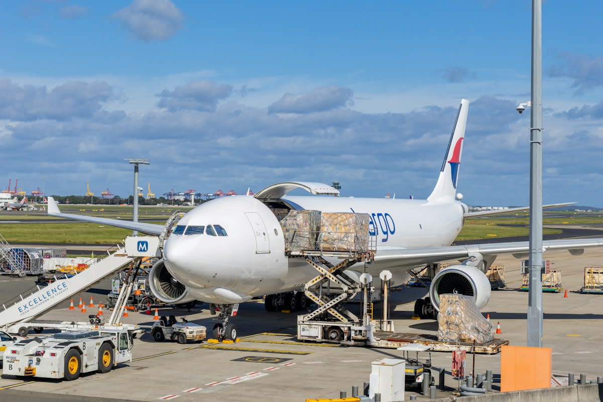 Cargo plane on tarmac