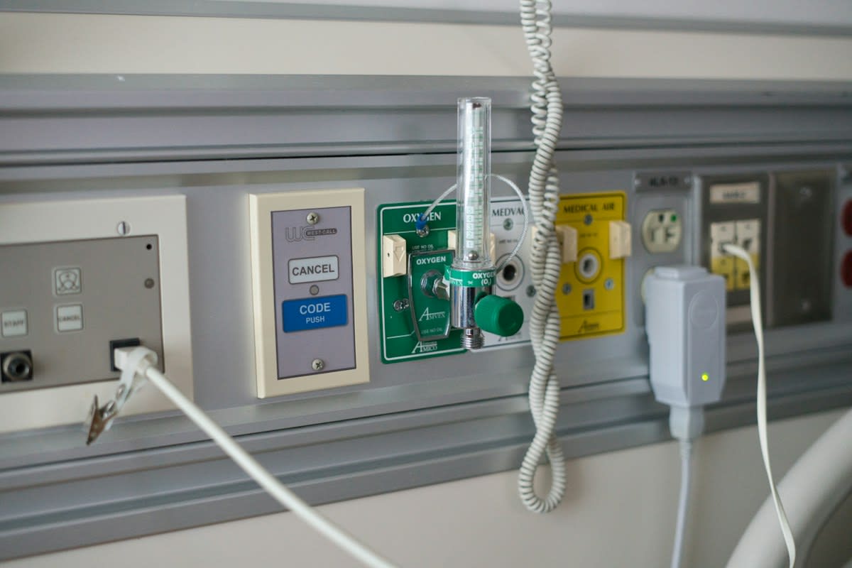 Medical equipment in a hospital setting