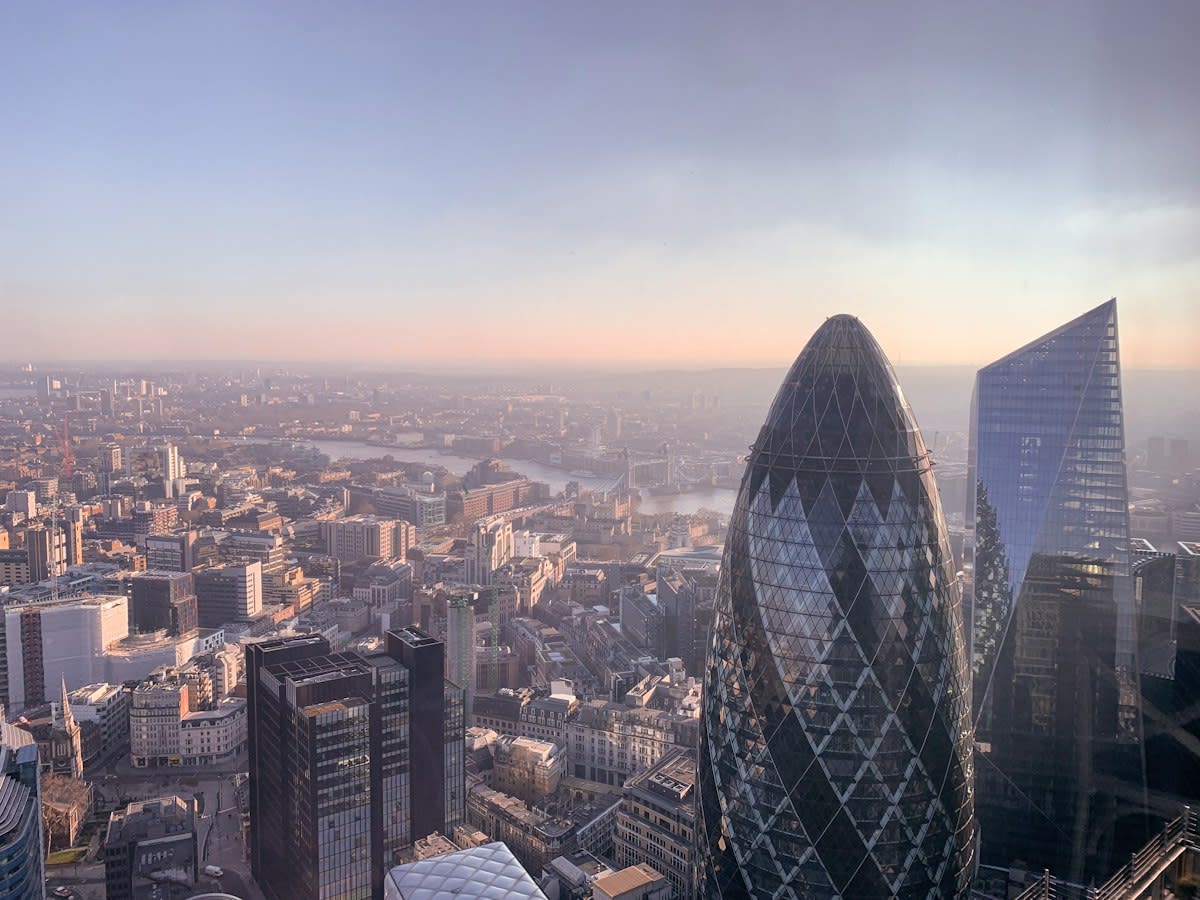 London financial district skyscrapers