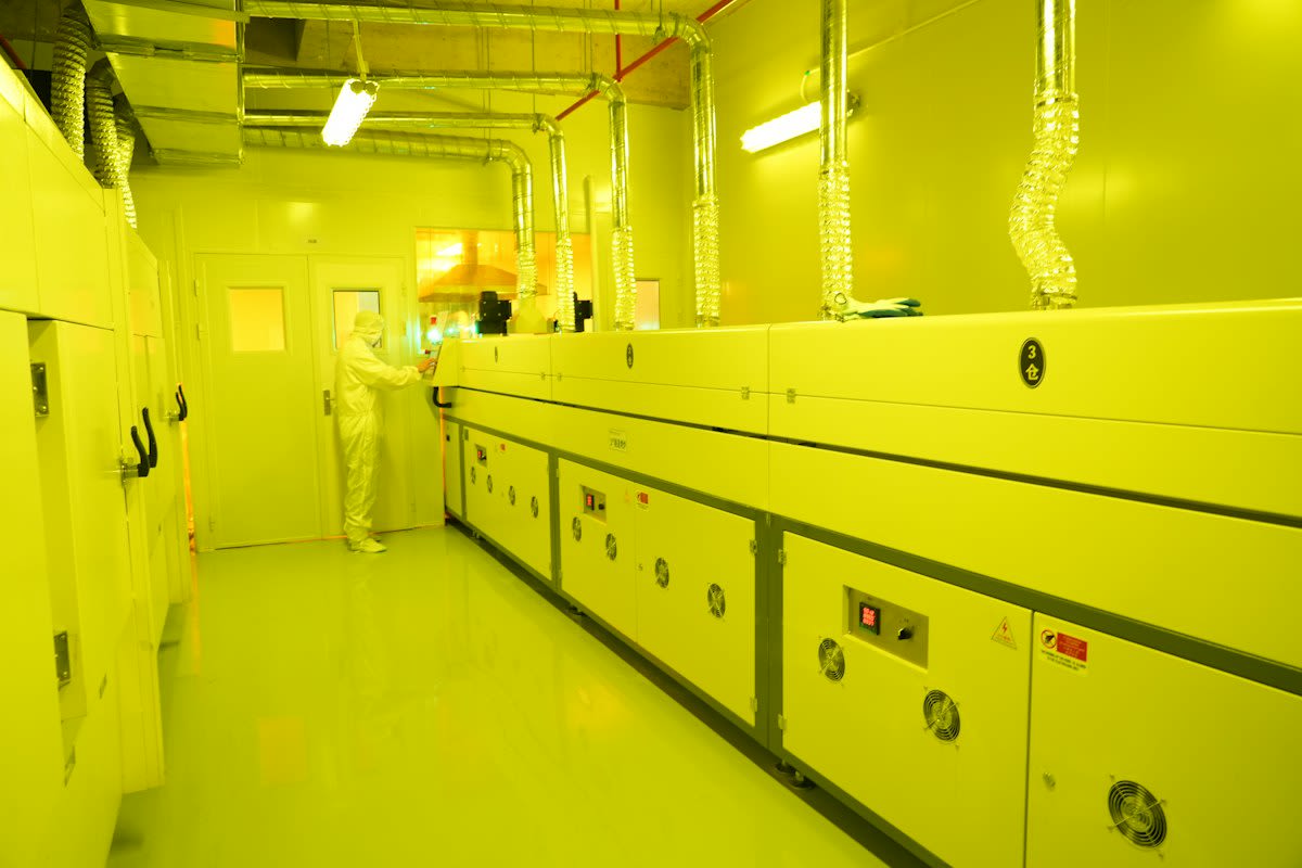 Semiconductor clean room with thermal testing equipment