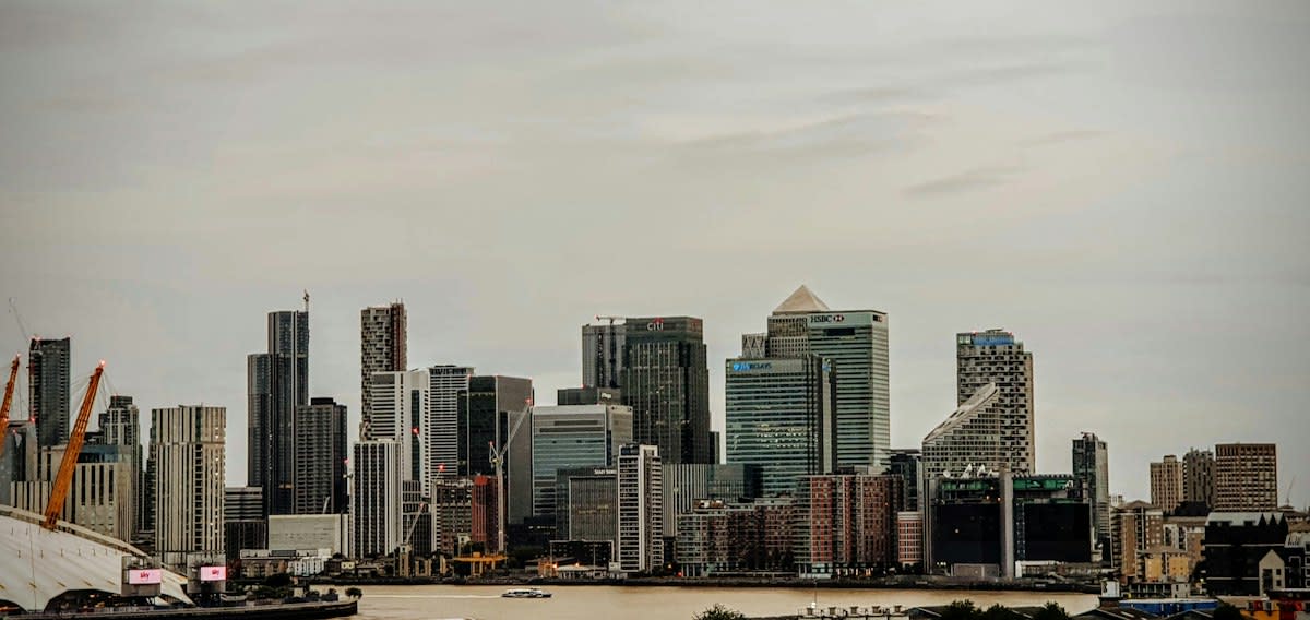 London financial district skyline