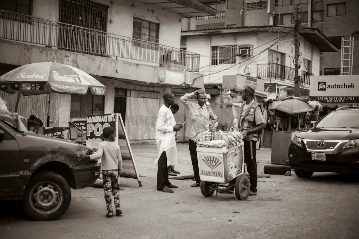 Lagos street water vendors