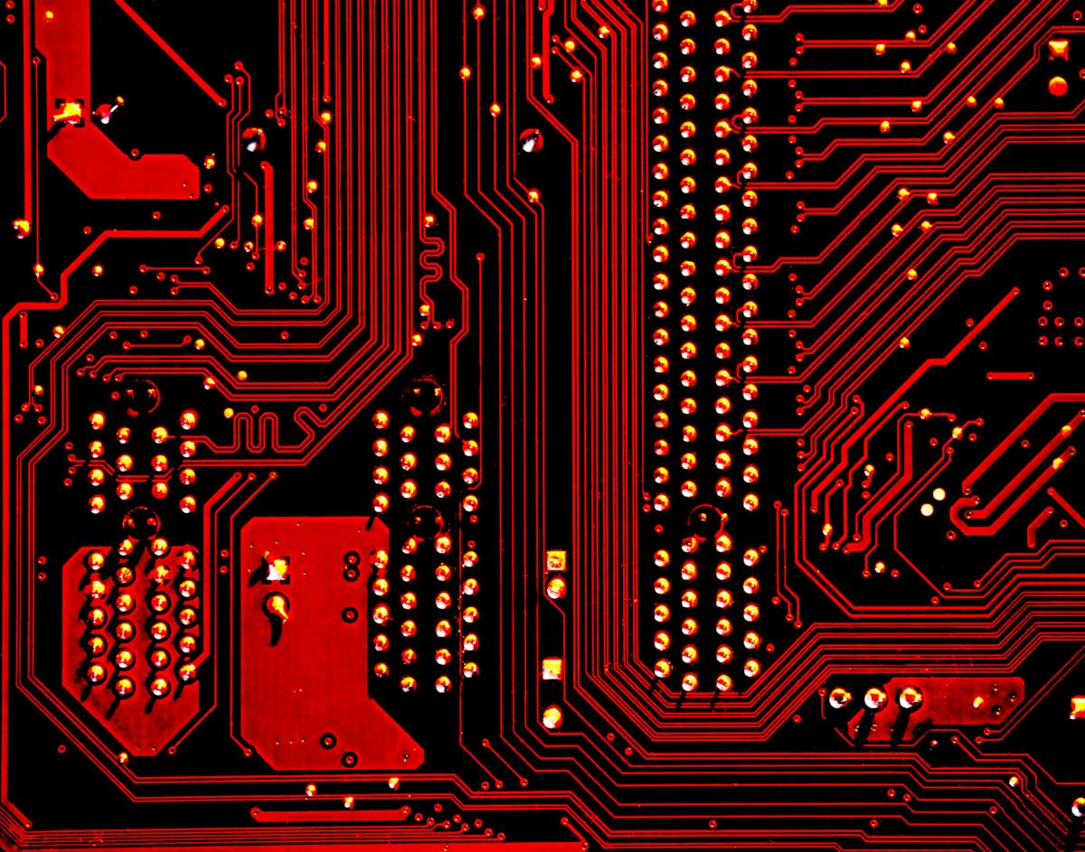 Circuit board with corrosion