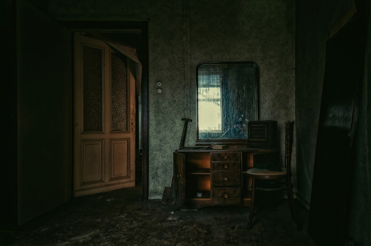 abandoned server room dark