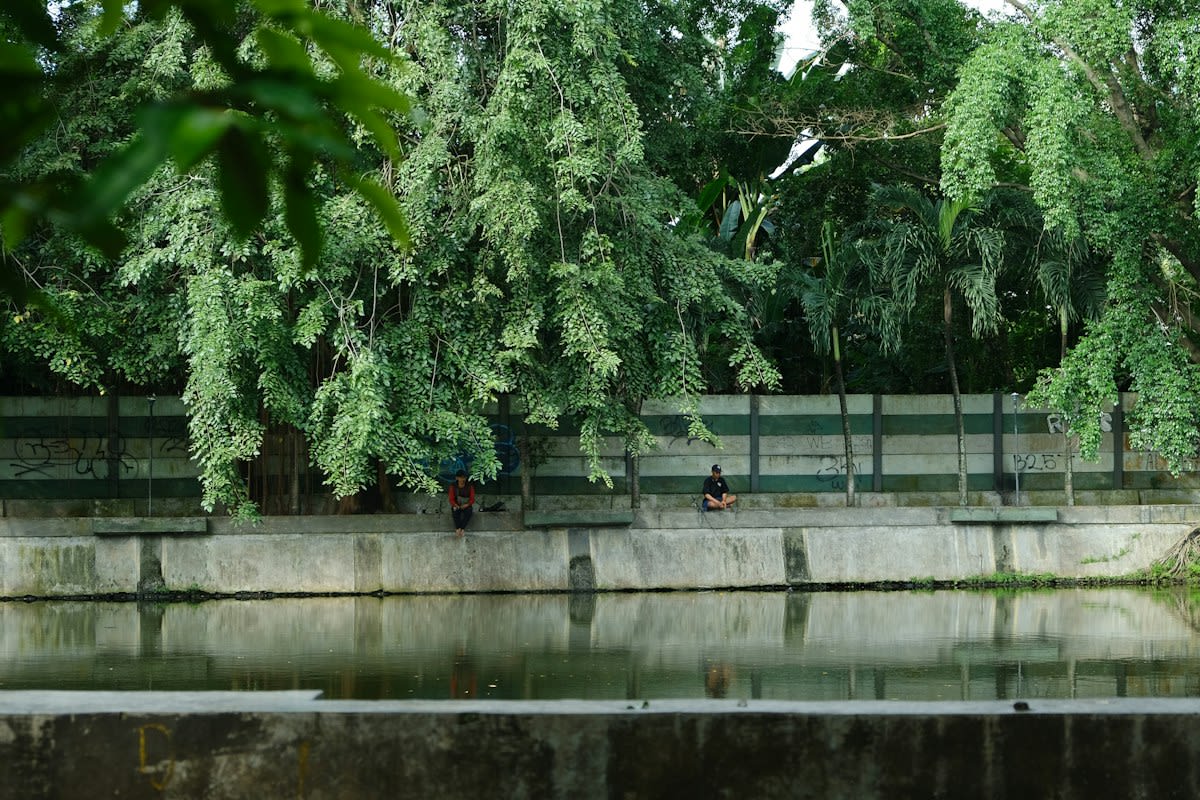 Plastic sachet waste in Jakarta river
