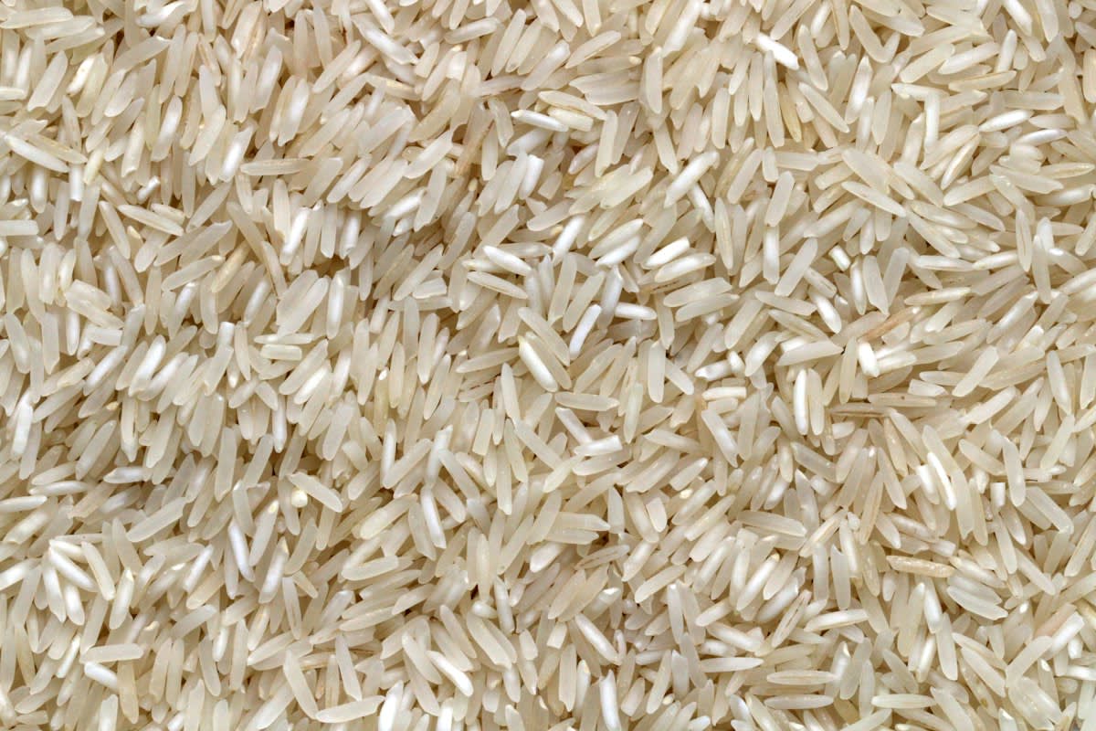 Close up of rice grains