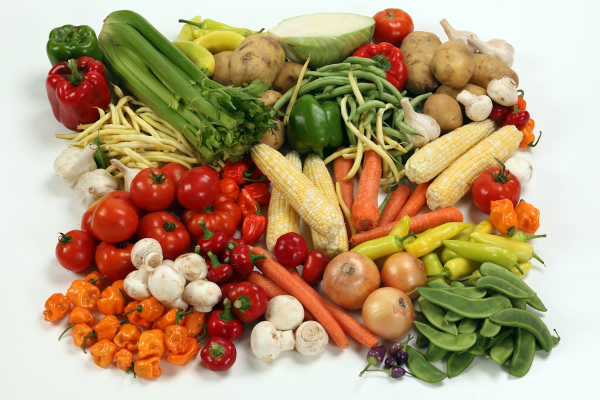 fresh vegetables and fiber