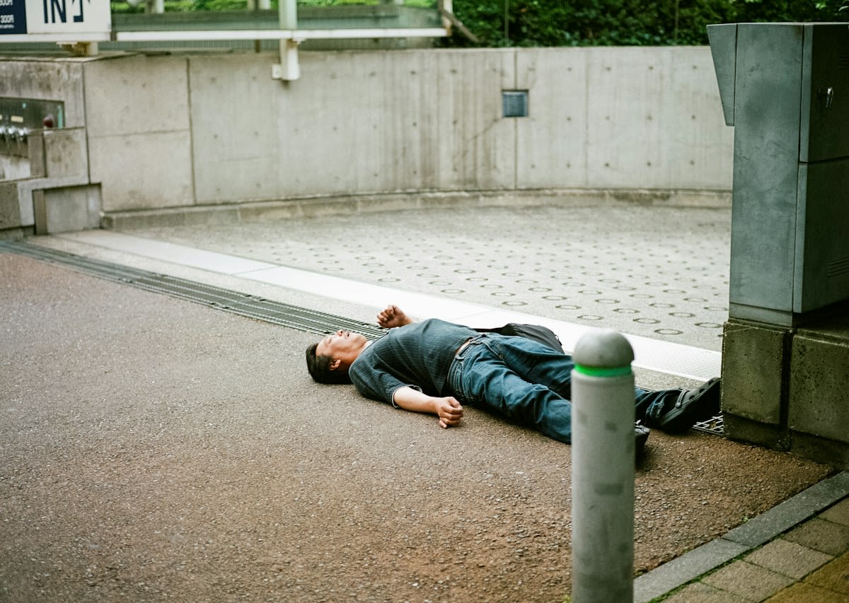 Tokyo office worker sleeping