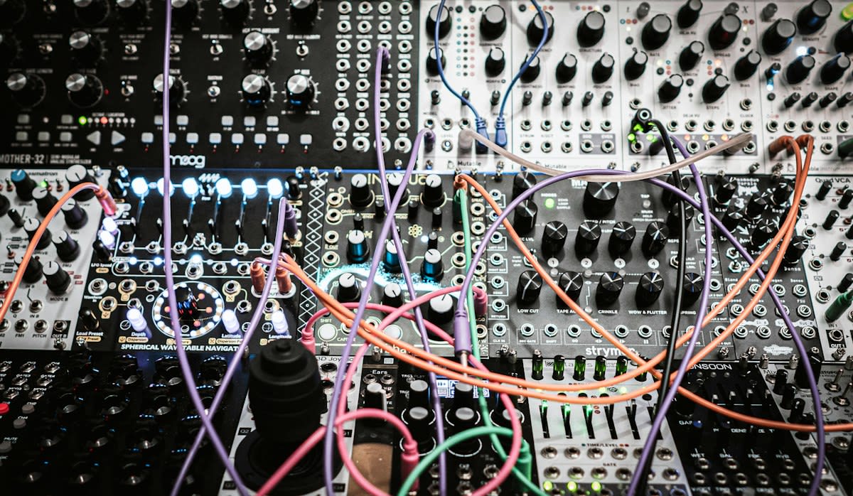 analog synthesizer knobs