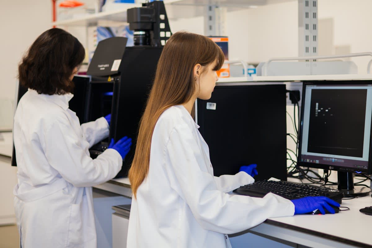 black biochar granules in a laboratory setting