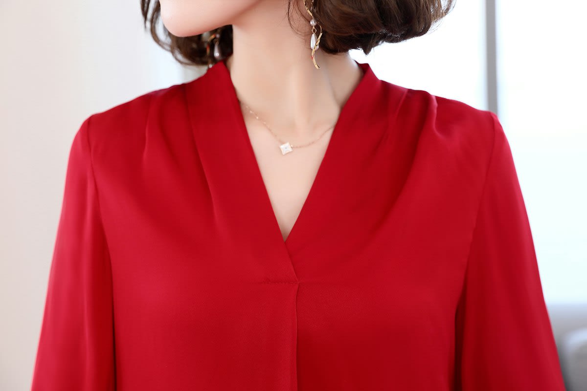 high fashion silk blouse