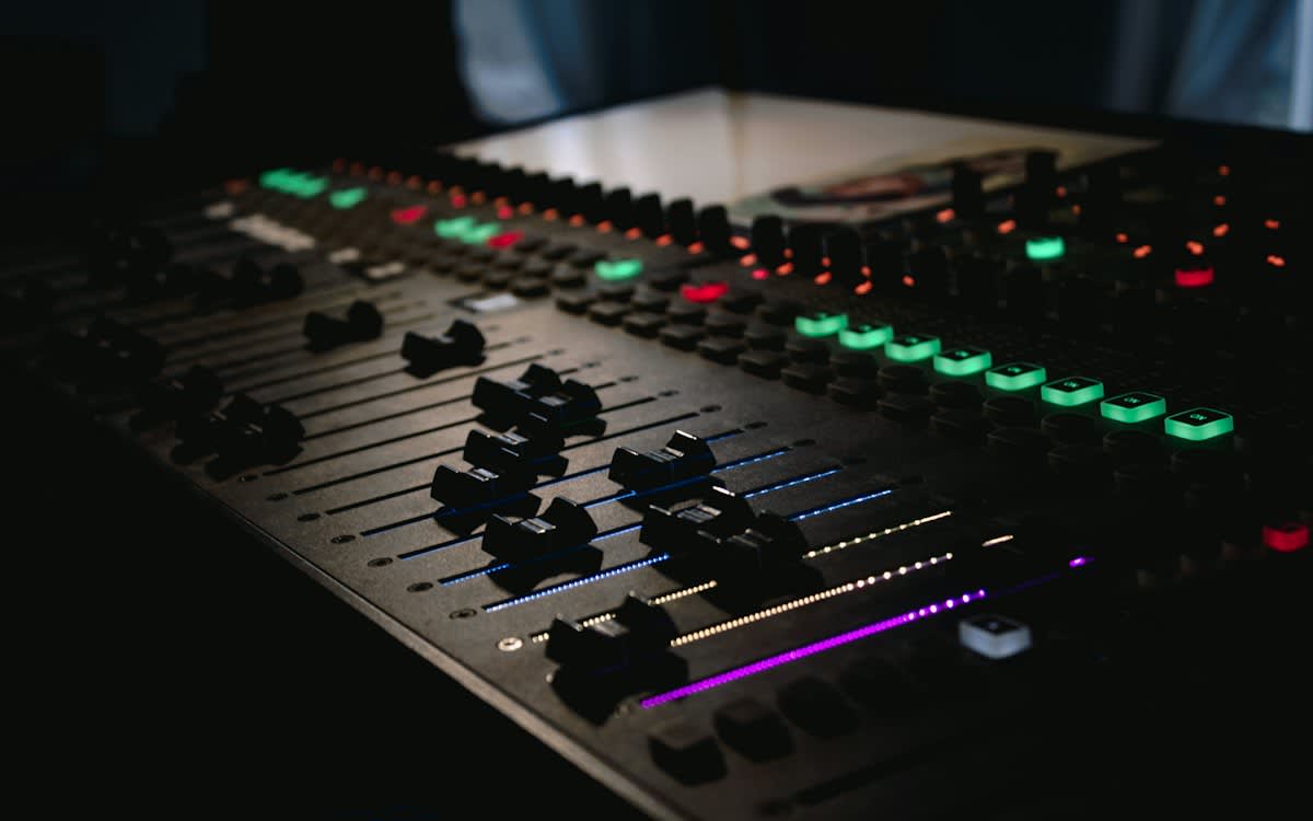 Studio sound mixing console