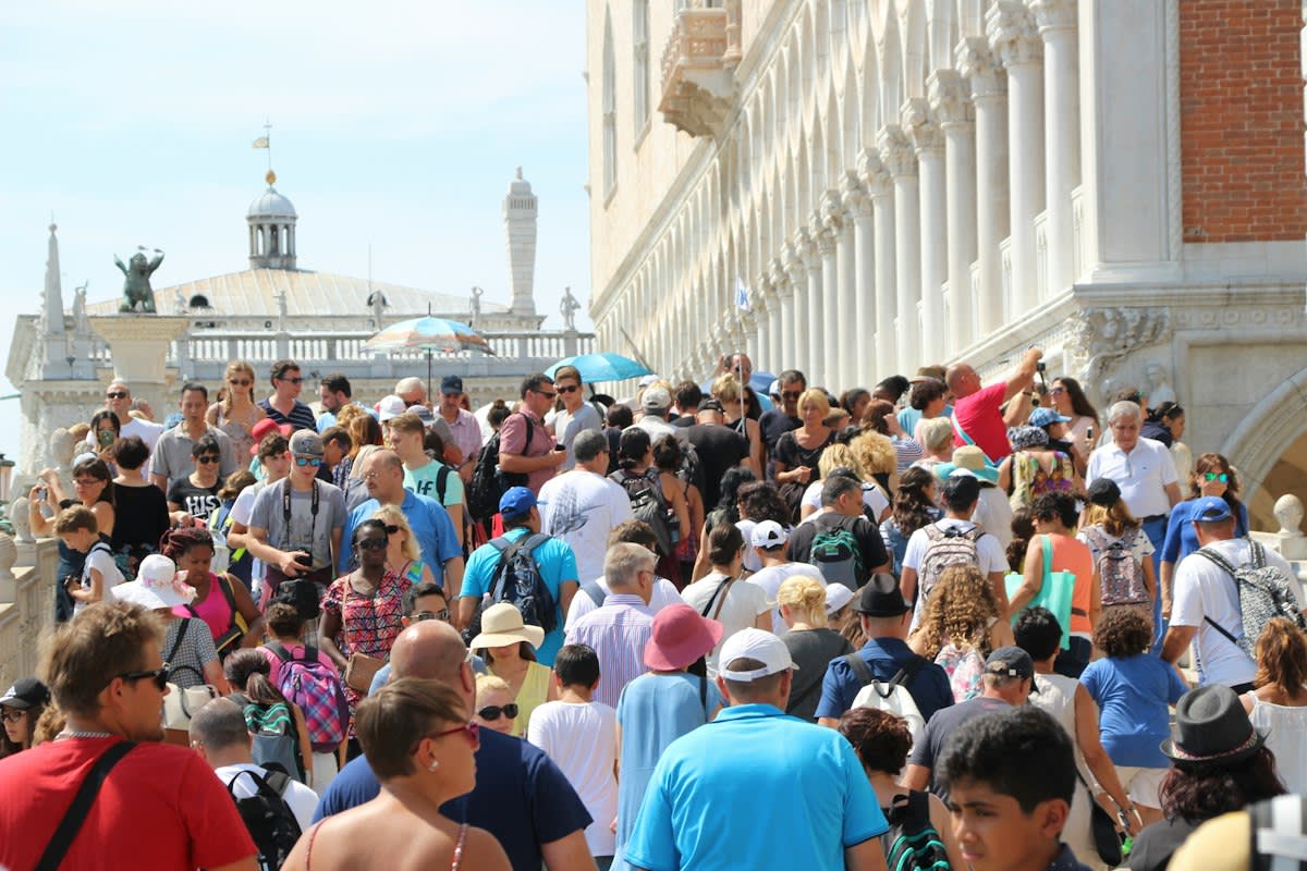 Venice canals and crowds