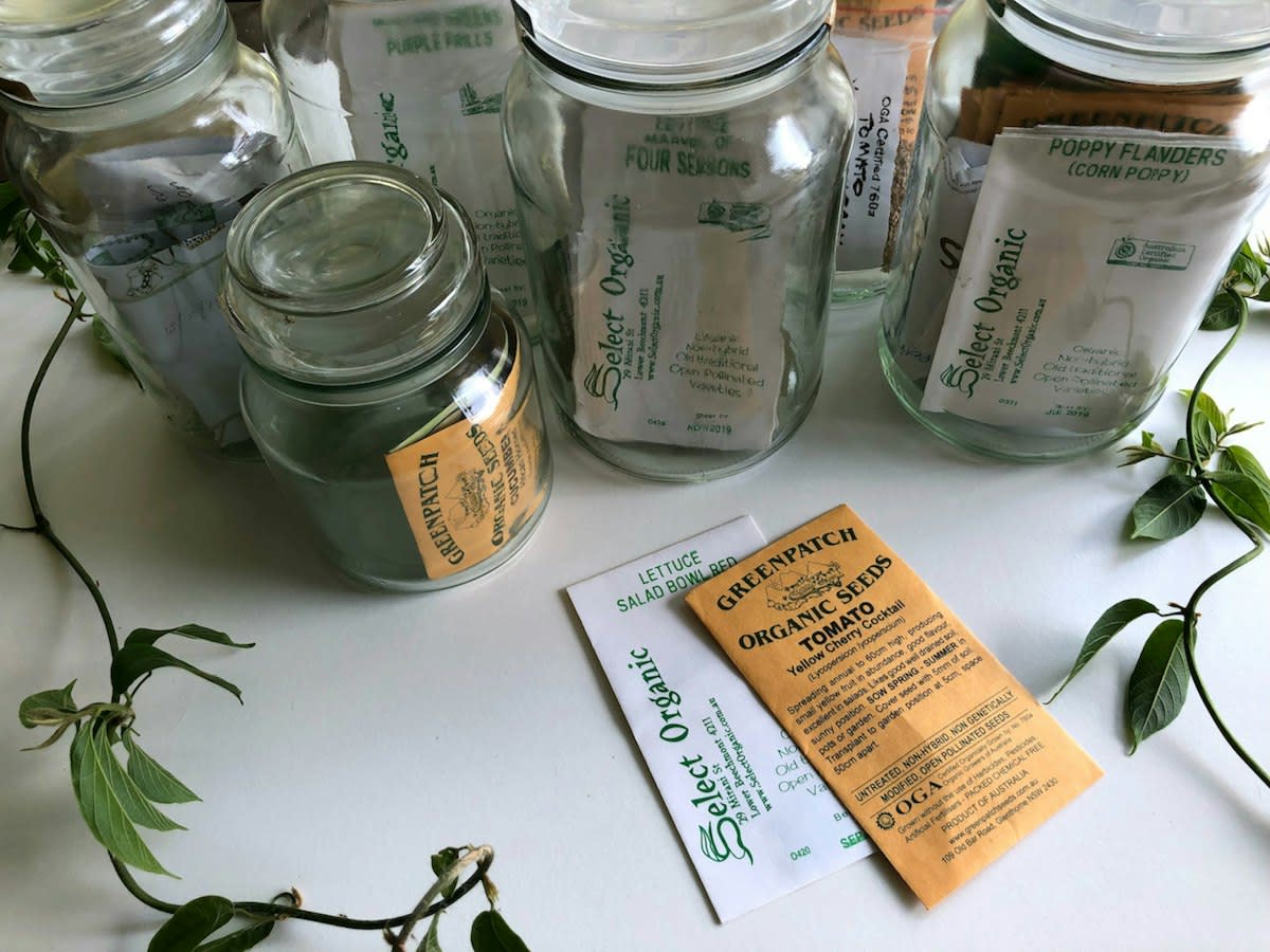 Indigenous seed varieties in jars