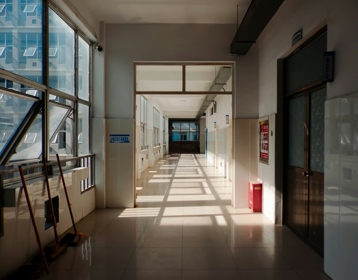 hospital corridor empty